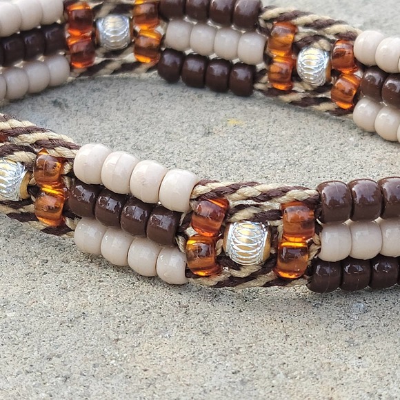 Custom Handmade Beaded Bling Dog Collar - Picture 3 of 4